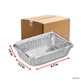 Aluminum - MEDIUM w COVER (6.7x4.2x1.5") - 200 PCS