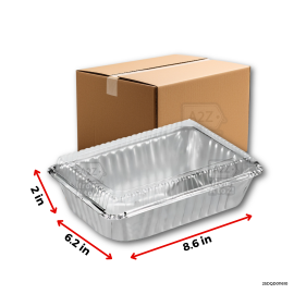 Aluminum - RECTANGLE w COVER (8.6x6.2x2") - 200 PCS
