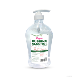 Rubbing Alcohol 70% Isopropyl Alcohol with moisturizer Fresh Petal Scent 500ml pump bottle with front sticker x1