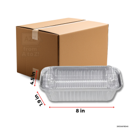Aluminum - LOAF w COVER (8x4.5x1.9") - 200 PCS