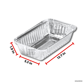 Aluminum - MEDIUM (7.3x5.3x1.9") no lid - 400 PCS
