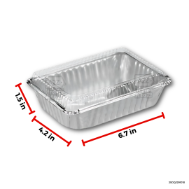 Aluminum - MEDIUM w COVER (6.7x4.2x1.5") - 200 PCS