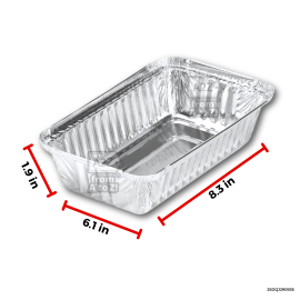 Aluminum - RECTANGLE (8.3x6.1x1.9") no lid - 200 PCS