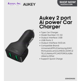 AUKEY 2 PORT FAST CAR CHARGER 