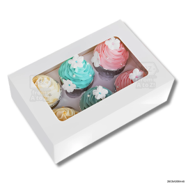 Muffin Box w 4 Cup Holder (6.3 x 6.3 x 3") - 200 PCS