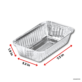 Aluminum - MEDIUM (7.3x5.3x1.9") no lid - 10 PCS