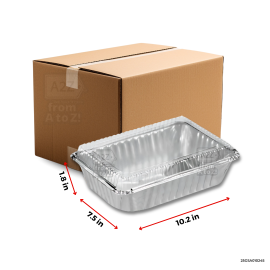 Aluminum - FAMILY LARGE w COVER (10.2x7.5x1.8") - 120 PCS