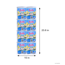 Bonita Quarter Fold Table Napkins Virgin Pulp 1 ply 350 sheets x8