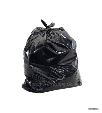 Ezee Flat Medium Black Garbage Bags 30 pcs 19 inch x 21 inch (Pack of 2)