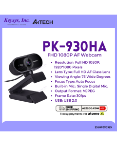 A4tech PK-930HA Full HD 1080P Auto Focus Webcam