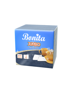 Bonita Jumbo Pop Up Tissue | 2 ply 400 sheets x 1