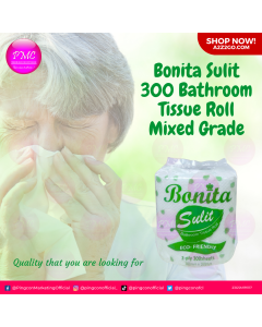 Bonita Sulit 300 Bathroom Tissue Roll Mixed Grade | 2 Ply 150 300 Sheets 100mm x 100mm x 1