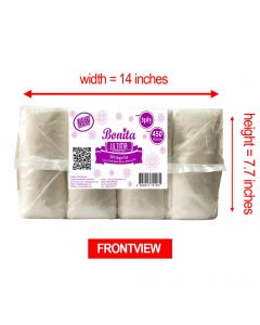 Bonita Ultima 450 Bathroom Tissue Roll 100% Virgin Pulp | 3-ply x 150 450 sheets x 48