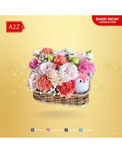 Flowers in Small Basket (Valentine's Edition)