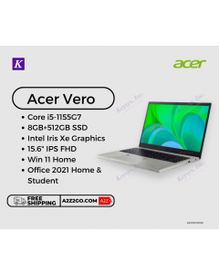 ACER VERO AV15-51-57WC Core i5-1155G7 / 8GB / 512GB SSD / Intel Iris Xe Graphics / 15.6" IPS FHD / Win 11 Home