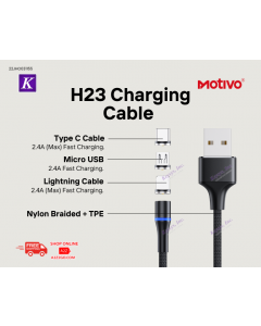 Motivo H23 Charging Cable Apple Lightning/Type-C/Micro USB 