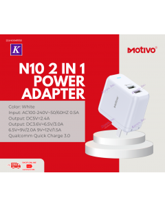 Motivo N10 2 in 1 Power Adapter