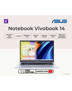 ASUS Notebook Vivobook 14 X1402ZA-EB269WS Intel Core i3-1220P Processor 14" FHD IPS 8GB DDR4 on board 512GB M.2 NVMe Intel Iris Xe Graphics Windows 11 Home