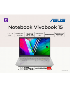 ASUS Notebook Vivobook 15 K513EA-L13528WS Intel Core i3-1115G4 15.6" FHD (1920 x 1080) OLED 4GB DDR4 on board + 4GB DDR4 SO-DIMM 512GB M.2 NVMe SSD Shared Windows 11 Home