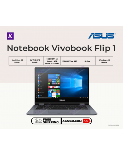 ASUS Notebook Vivobook Flip 14 (Star Grey) Intel Core i3-10110U 14" FHD IPS Touch 4GB DDR4 on board + 4GB DDR4 SO-DIMM 512GB NVMe SSD Shared (with Stylus) Windows 10 Home