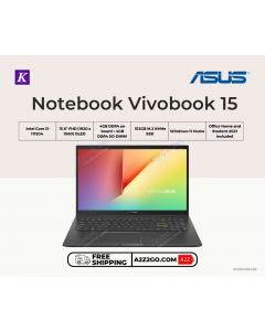 ASUS Notebook Vivobook 15  K513EA-L11691WS Intel Core i3-1115G4 Processor 15.6" FHD (1920 x 1080) OLED 4GB DDR4 on board + 4GB DDR4 SO-DIMM 512GB M.2 NVMe SSD Shared Windows 11 Home 