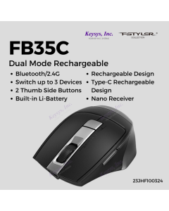 A4Tech Fb35c Bluetooth And 2.4g Wireless Dual Mode Rechargeable Mouse
