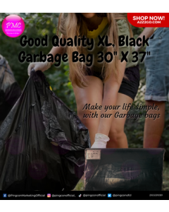 Good Quality Garbage Bag | XL Black 30" x 37" x 100