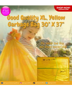 Good Quality Garbage Bag | XL Yellow 30" x 37" x 100