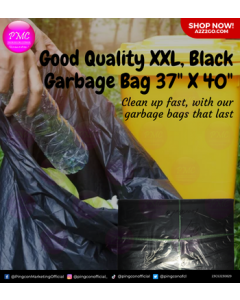 Good Quality Garbage Bag | XXL Black 37" x 40" x 100