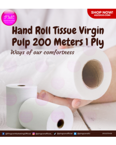 Hand Roll Tissue Virgin Pulp | 1ply 200 Meters x 1