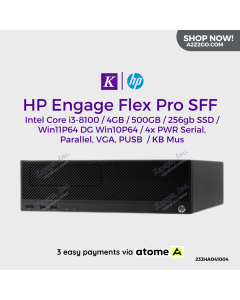 HP Engage Flex Pro SFF Intel Core i3-8100 / 4GB / 500GB / 256gb SSD / Win11P64 DG Win10P64 / 4x PWR Serial, Parallel, VGA, PUSB  / KB Mus