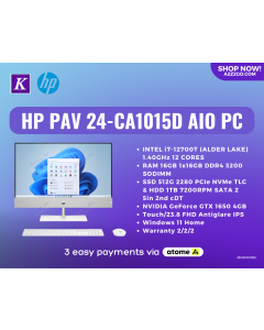 HP Pavilion All-in-One Desktop PC | Contino 24I 1C22 | INTEL i7-12700T 1.40GHz 12 CORES | RAM 16GB 1x16GB DDR4 3200 SODIMM | SSD 512G