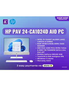 HP Pavilion All-in-One Desktop PC | Contino24I 1C22 | INTEL i5-12400T 1.80GHz 6 CORES | RAM 16GB DDR4 3200 SODIMM | SSD 512G 