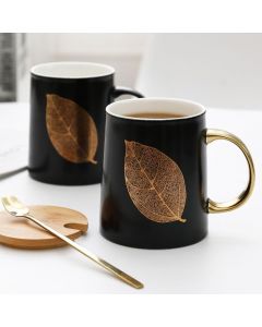 Leaf Mug w Cover Mug Teaspoon & Gift Box