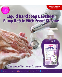 Liquid Hand Soap Lavender Pump Bottle with Front Sticker | 500ml x 1