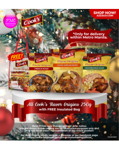 Bundle C - All Cook's Flavor Origins with FREE Insulated Bag | 250g  x 3 Flavored Chicken