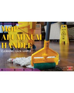 Mop Aluminum Handle Plastic Head | Yellow x1