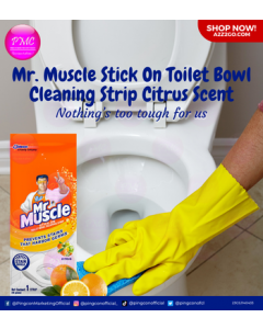 Mr. Muscle Stick On Toilet Bowl Cleaning Strip Citrus Scent | 10g x 3