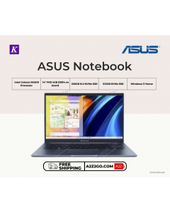 ASUS Notebook E410KA-EK335W Intel Celeron N4500 Processor 14" FHD 4GB DDR4 on board 256GB M.2 NVMe SSD Shared Windows 11 Home