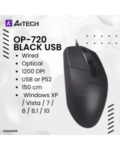 A4Tech OP-720 USB Black Optical Mouse