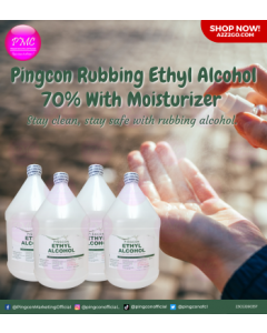 Pingcon Rubbing Ethyl Alcohol 70% with Moisturizer | 4 Gallons x 1 Case