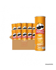Pringles Potato Crisps Cheesy Cheese | 107g x 12