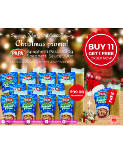 PAPA Sweet-Sarap Spaghetti Pack | 800g Pasta & 900g Sauce Bundle (Buy 11 Get 1 FREE)