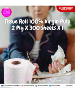 Tissue Roll 100% Virgin Pulp | 2 Ply x 300 Sheets x 1