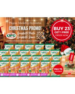 UFC Swak'to Pack (Spaghetti Pasta 350g + Sweet Filipino with Parmesan Cheese Sauce 500g) (Buy 23 Get 1 FREE)