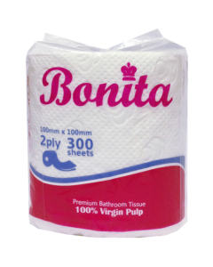 TPSAKURA Bonita Bathroom Tissue Roll Singles | 2 ply 300 sheets x 1