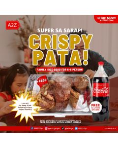 Crispy Pata Family Size Good for 6-8 | Buy 1 Crispy Pata Get 1.5 L Coke